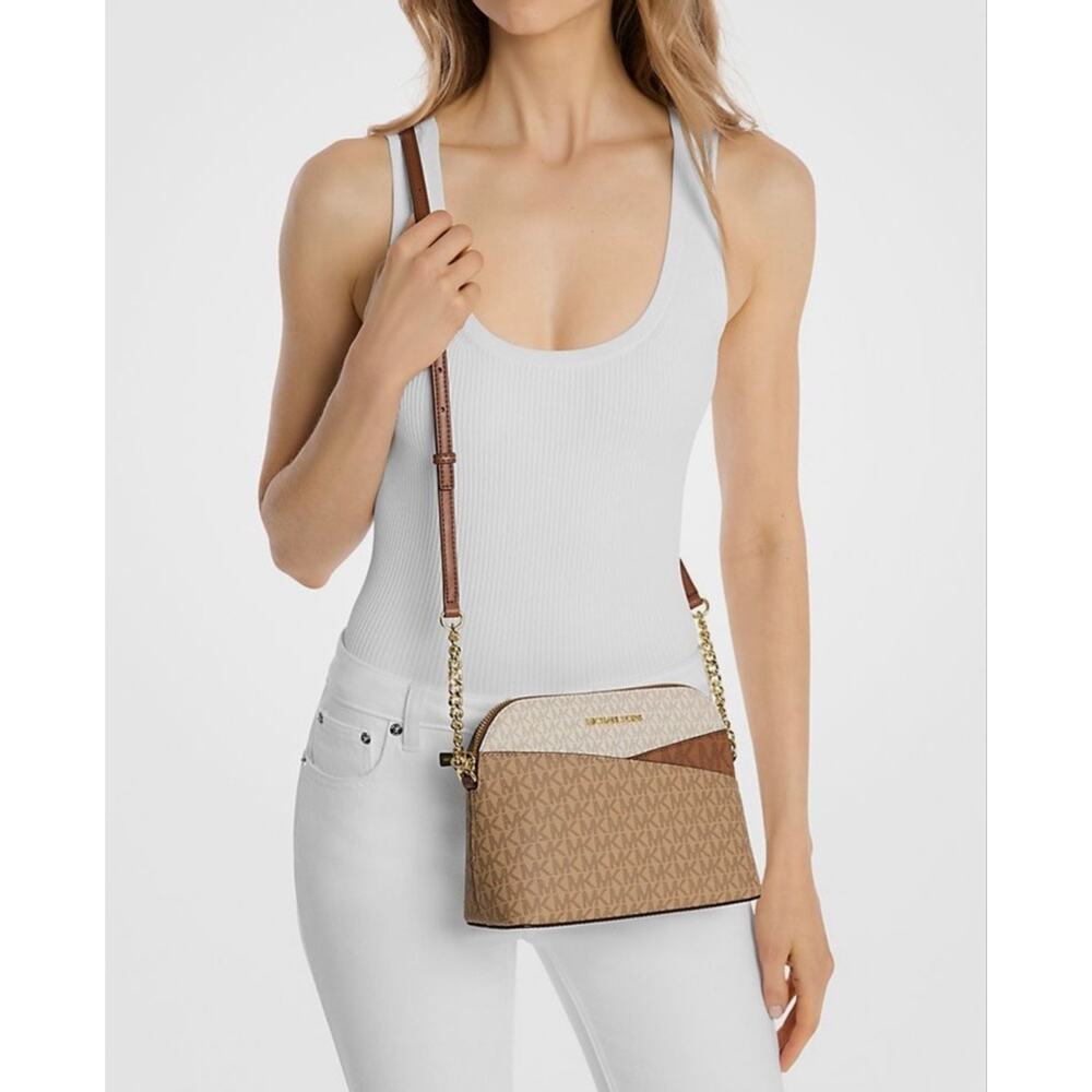 NewWomen's Michael Kors Crossbody Bag One Size Brown Beige - Picture 5 of 5
